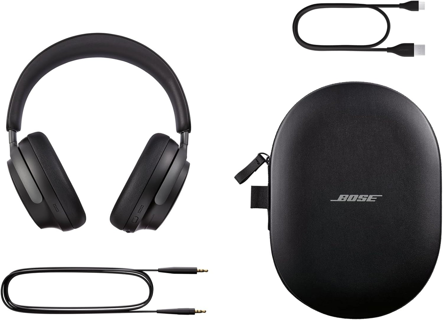 QuietComfort Ultra Wireless Noise Cancelling Headphones with Spatial Audio, Over-The-Ear Headphones with Mic, Black(3 Months warranty & 7 Day returns)