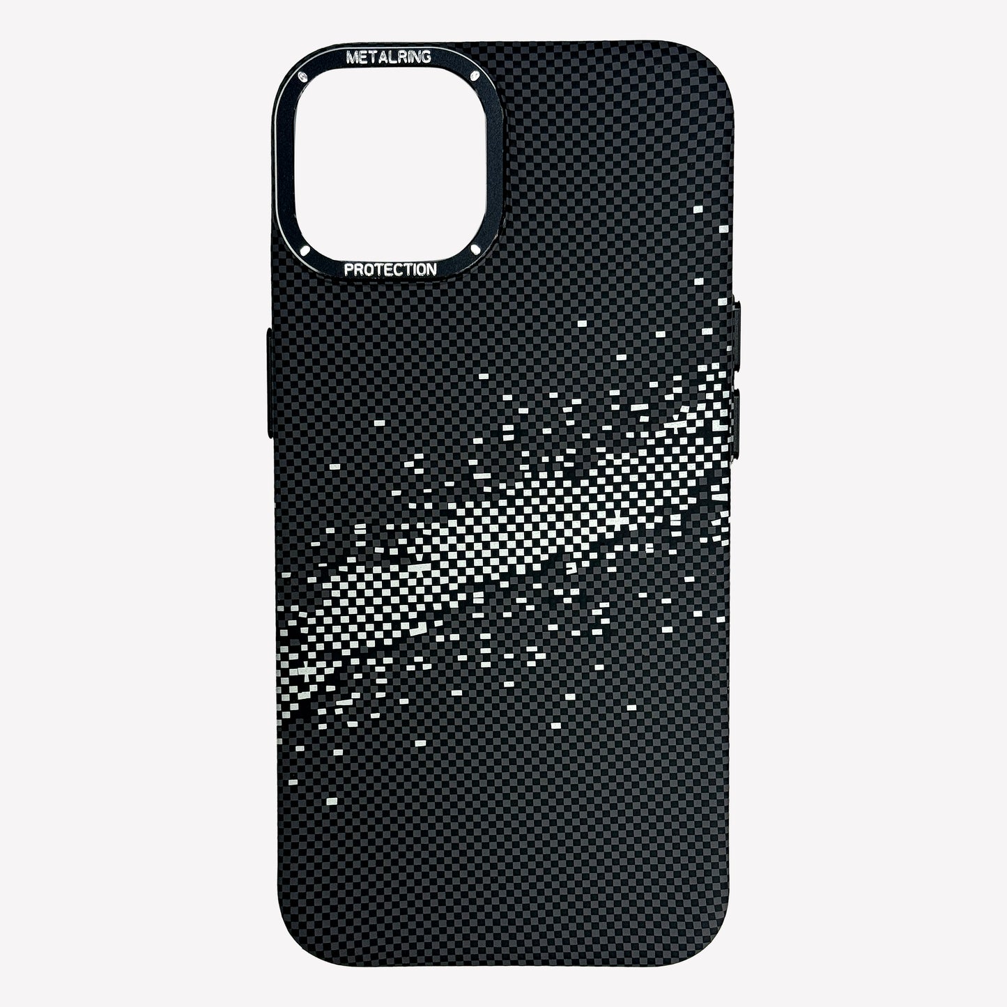 Black Sparkle Texture Armid fiber Slim magsafe Cover