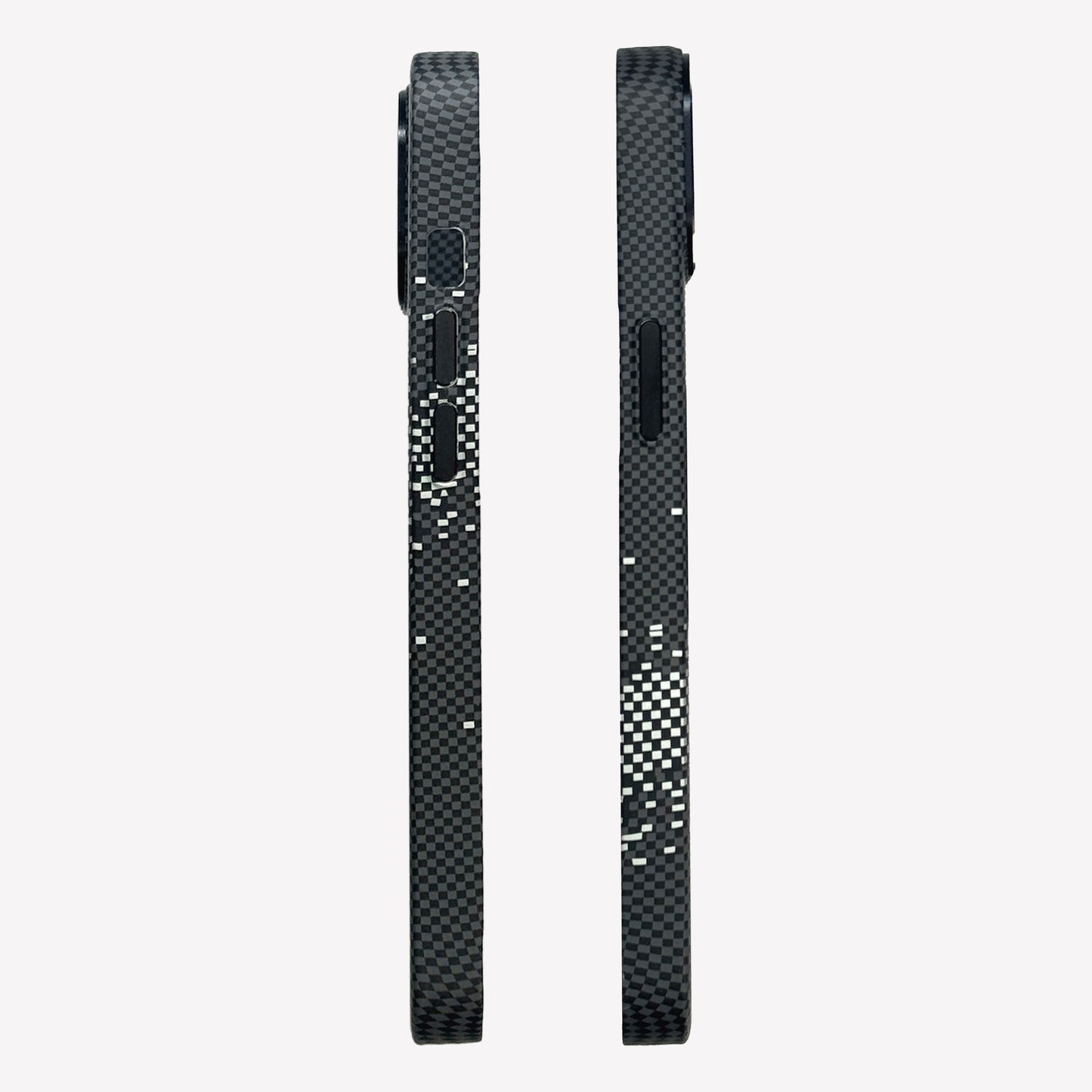 Black Sparkle Texture Armid fiber Slim magsafe Cover
