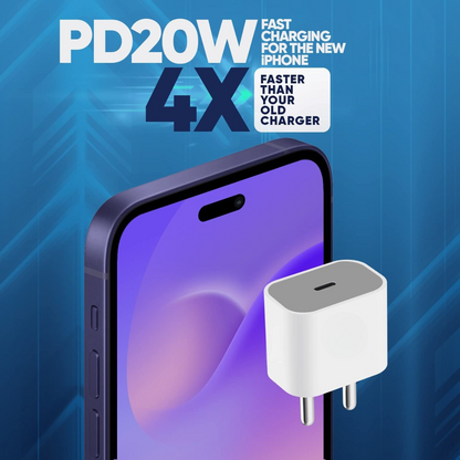 20W USB-C Power Adapter | iPhone 12–17 | 1 Year Warranty