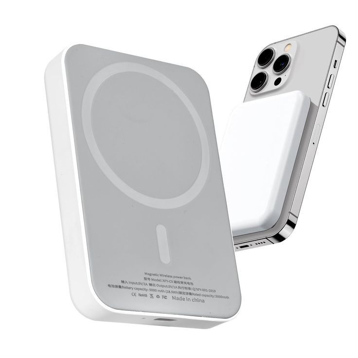 Ethocase MagSafe Battery Pack, Magnetic Wireless Power Bank 5000mAh, Fast Portable Charging Compatible with MagSafe