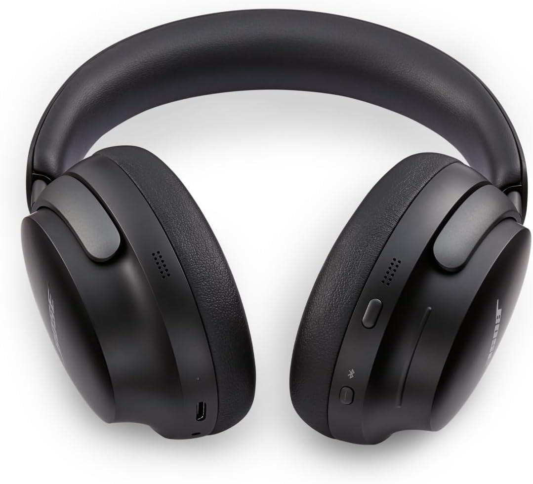 QuietComfort Ultra Wireless Noise Cancelling Headphones with Spatial Audio, Over-The-Ear Headphones with Mic, Black(3 Months warranty & 7 Day returns)