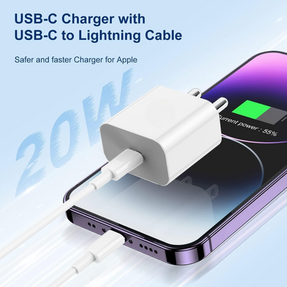20W USB-C Power Adapter | iPhone 12–17 | 1 Year Warranty