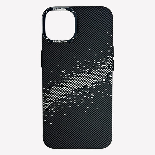 Black Sparkle Texture Armid fiber Slim magsafe Cover