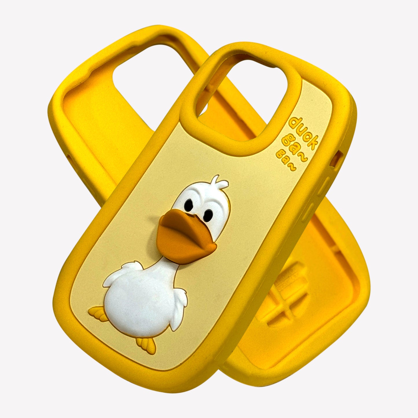 Durable 3D Cartoon Duck iPhone Case - Soft Silicone with for iPhone 15